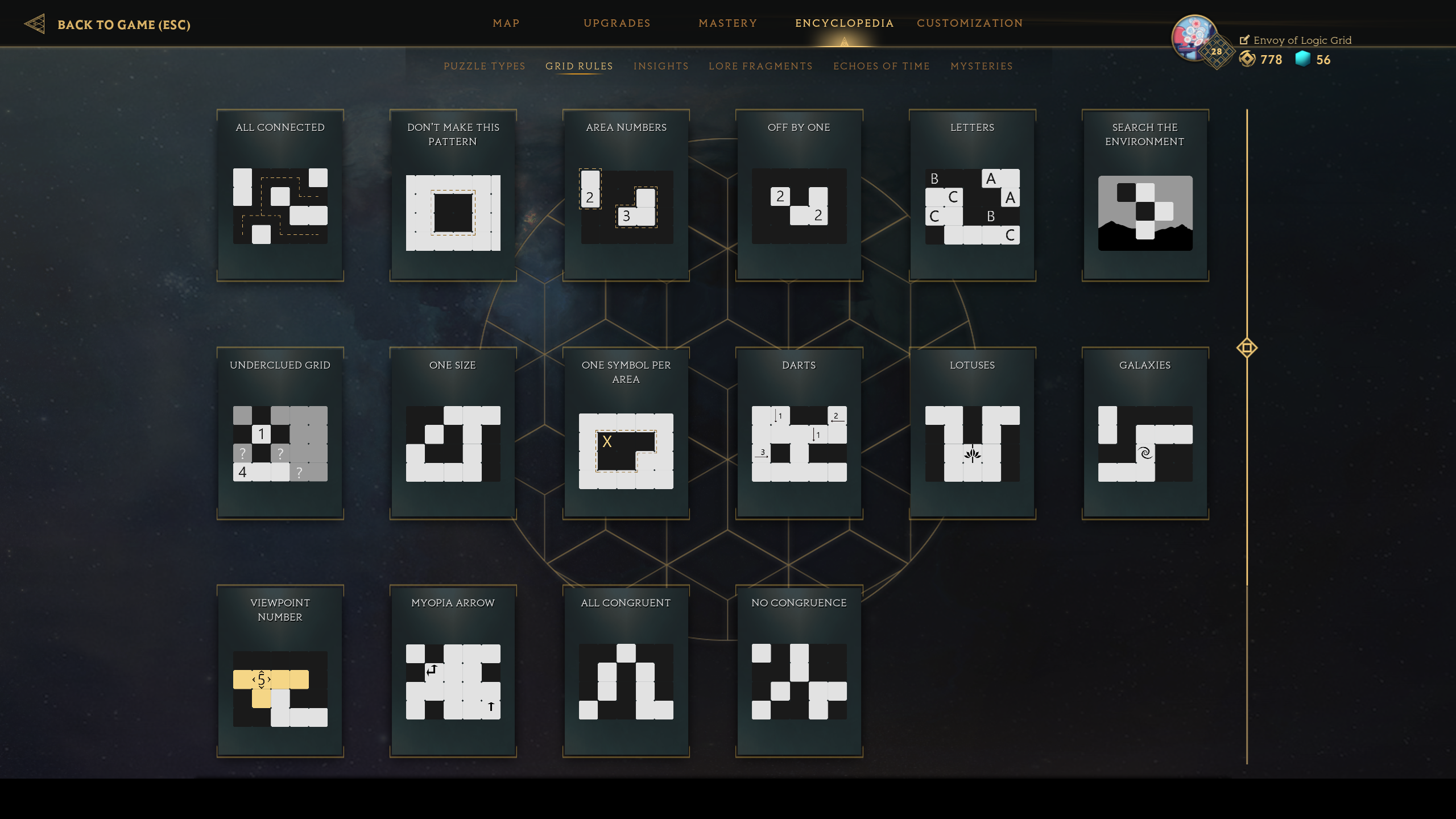Islands of Insight's Logic Grid rule types